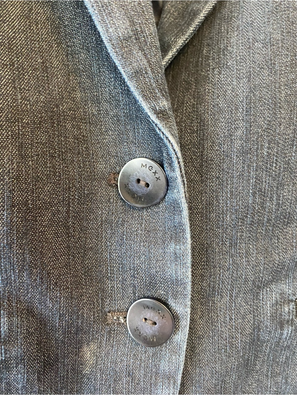 Mexx Y2K Dark Denim Fitted Blazer 40 elevated Grunge Western Cowgirl Corpcore - Picture 3 of 16